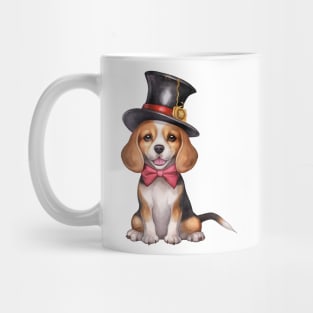 Watercolor Beagle Dog in Magic Hat Mug